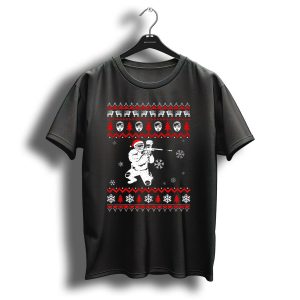 Christmas Paintball Santa Hat Reindeer Snowflakes Ugly T Shirt