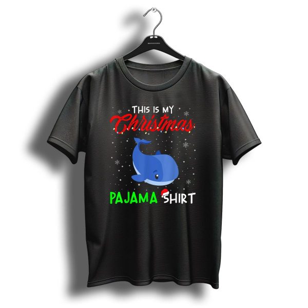 Christmas Pajama Shirt Cute Whale Snowflakes T Shirt 1 t shirt 1