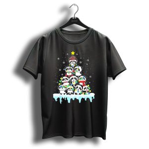 Christmas Panda Ornament Tree With Festive Decoration T Shirt