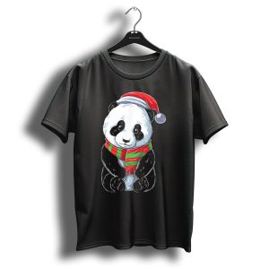 Christmas Panda Santa Hat Pandas Festive Scarf T Shirt
