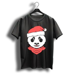 Christmas Panda Santa Hat T Shirt
