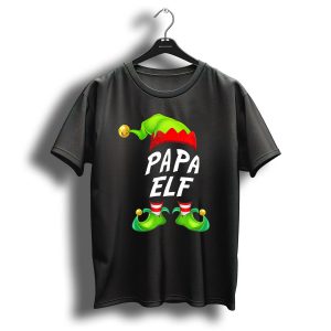 Christmas Papa Elf Green Hat And Shoes Funny Holiday Edition T-Shirt