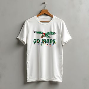 Christmas Philly Eagles Santa Go Birds Holiday Lights T-Shirt