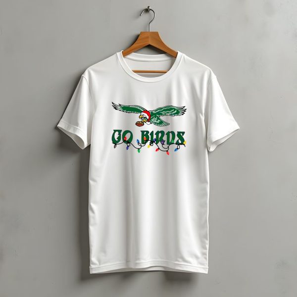 Christmas Philly Eagles Santa Go Birds Holiday Lights T Shirt t shirt 1 1