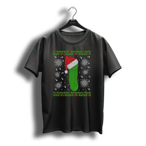 Christmas Pickle With Santa Hat Ugly Long Sleeve T-Shirt