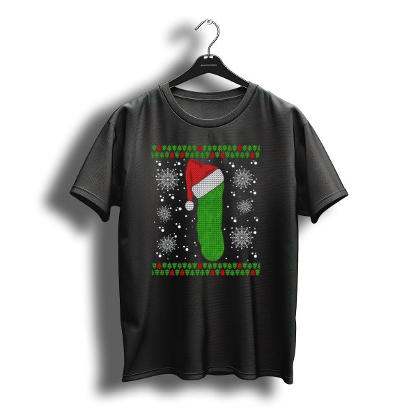 Christmas Pickle With Santa Hat Ugly Long Sleeve T Shirt t shirt 1