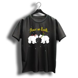 Christmas Polar Bears Peace On Earth Holiday Xmas T Shirt