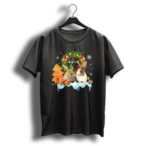Christmas Reindeer Rabbit Wreath Snowflakes Holiday Gifts T Shirt