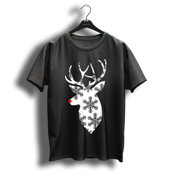 Christmas Reindeer Stag Snowflake T Shirt 1 t shirt 1