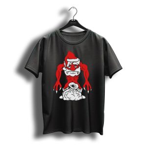 Christmas Santa Claus Monster With Gift Bag T-Shirt