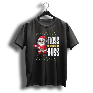 Christmas Santa Floss Like A Boss Flossing 8 Dance Lights T Shirt