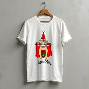 Christmas Santa Gnome With Naughty Gift And Hat T-Shirt