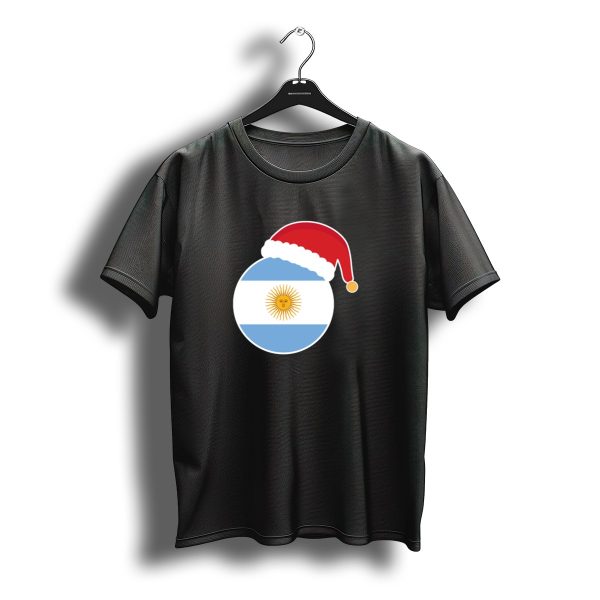 Christmas Santa Hat Argentina Flag T Shirt t shirt 1