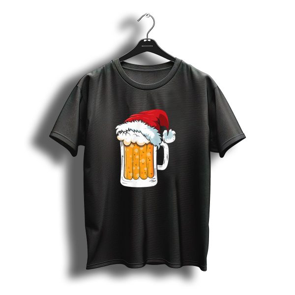 Christmas Santa Hat Beer Mug Men T Shirt t shirt 1