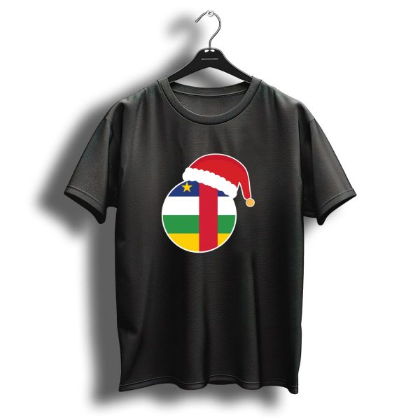 Christmas Santa Hat Central African Flag T Shirt 1 t shirt 1