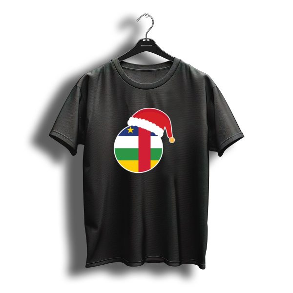 Christmas Santa Hat Central African Flag T Shirt t shirt 1