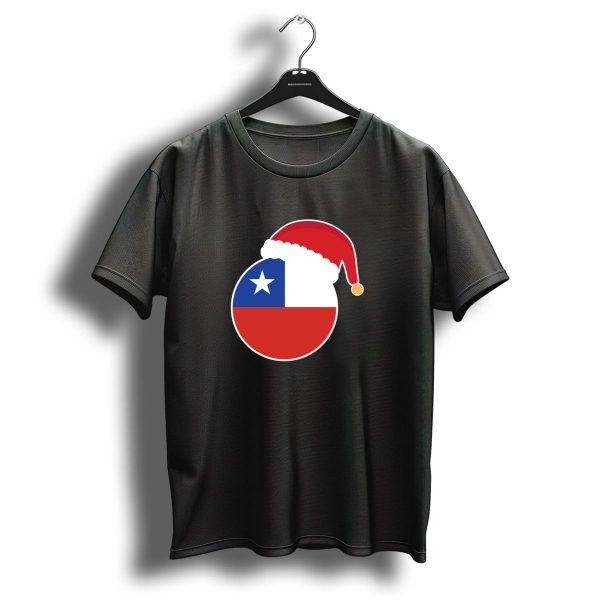 Christmas Santa Hat Chile Flag T Shirt 1 t shirt 1