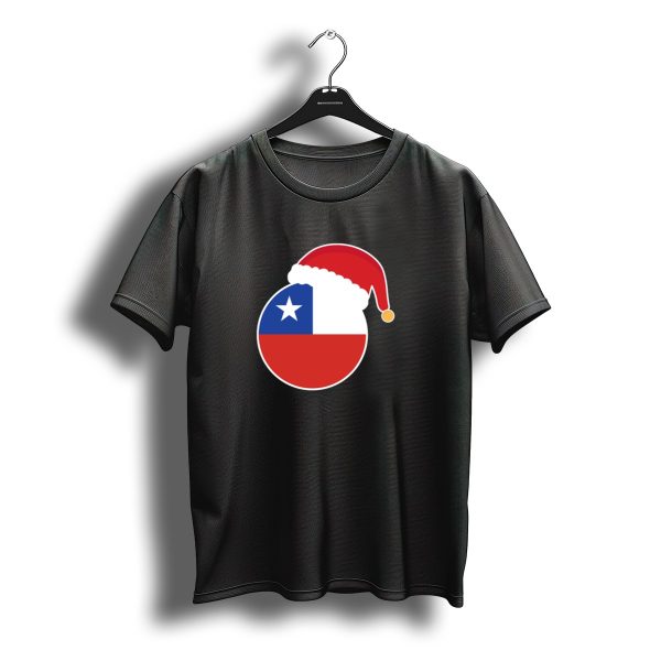 Christmas Santa Hat Chile Flag T Shirt t shirt 1