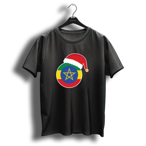 Christmas Santa Hat Ethiopia Flag Star T Shirt 1 t shirt 1