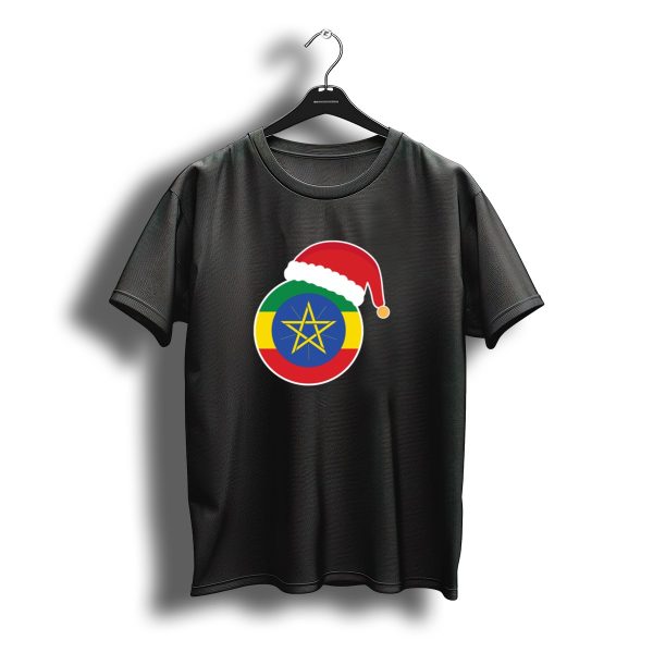 Christmas Santa Hat Ethiopia Flag Star T Shirt t shirt 1