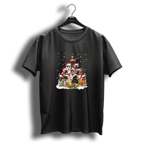 Christmas Santa Hat French Bulldog Holiday Tree T Shirt 1 t shirt 1