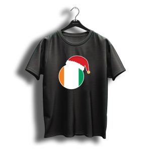 Christmas Santa Hat Ivory Coast Flag Holiday T-Shirt