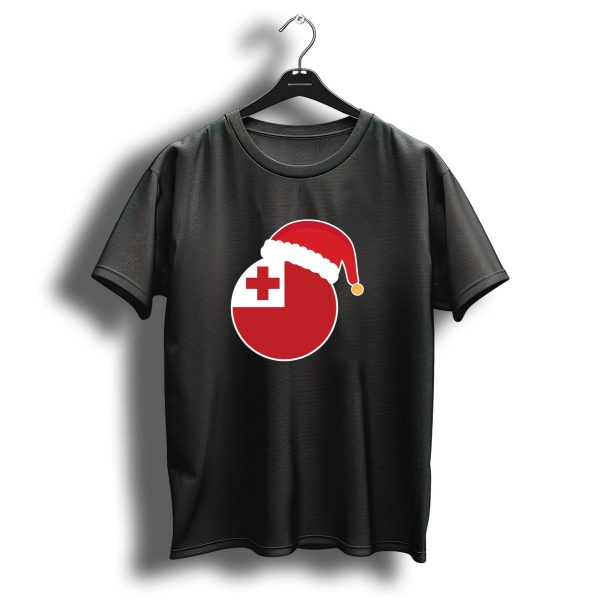 Christmas Santa Hat Tonga Flag T Shirt 1 t shirt 1