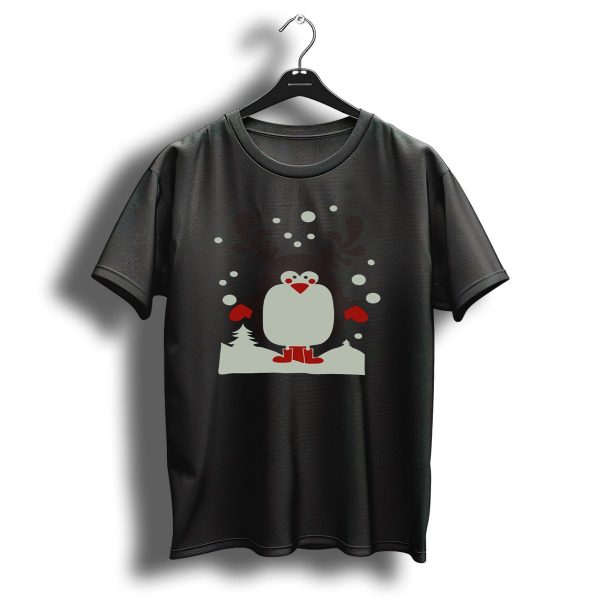 Christmas Santa Reindeer Penguin Winter Scene T Shirt 1 t shirt 1