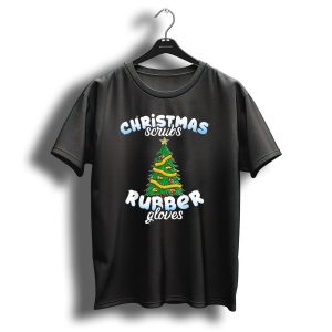 Christmas Scrubs Rubber Gloves Christmas Tree T-Shirt