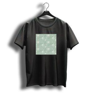 Christmas Seamless Pattern Simple Green White Presents And Leaves T Shirt 1