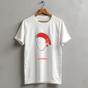 Christmas Skull With Santa Hat And Candy Canes T Shirt