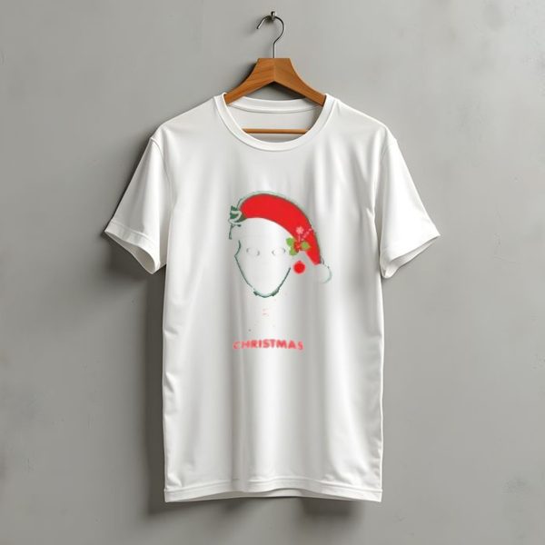Christmas Skull With Santa Hat And Candy Canes T Shirt t shirt 1 1