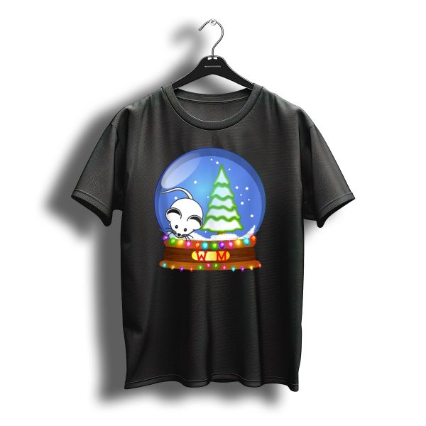 Christmas Snow Globe Santa White Mouse Wm Tree T Shirt t shirt 1
