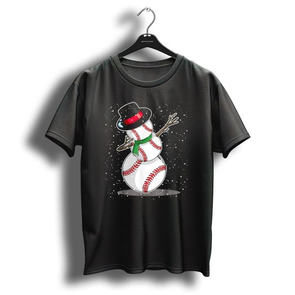 Christmas Snowman Dab Party Baseball T Shirt 1 t shirt 1