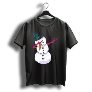 Christmas Snowman Dabbing Festive Dance Move T Shirt