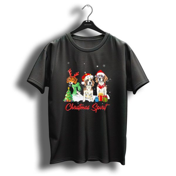 Christmas Spirit Beagle Lover Funny Holiday Beagle T Shirt 1 t shirt 1