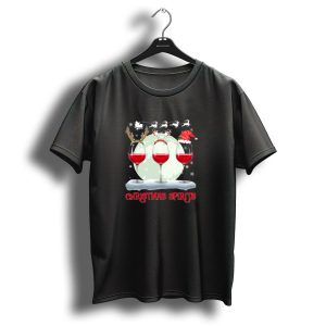Christmas Spirits Wine Reindeer Santa Sleigh Funny Wine Lover T Shirt