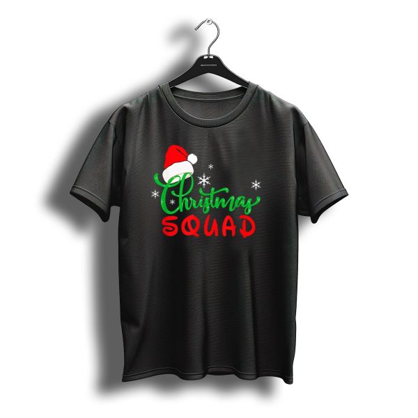 Christmas Squad Santa Hat Snowflakes Family Team T Shirt t shirt 1