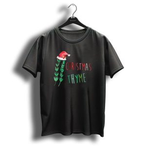 Christmas Thyme Santa Hat Herb Fun T Shirt