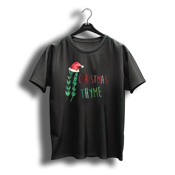 Christmas Thyme Santa Hat Herb Fun T Shirt t shirt 1