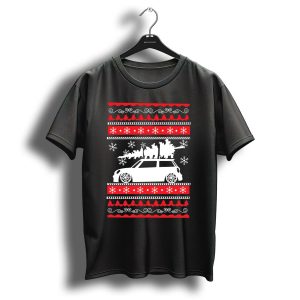 Christmas Tree Animal Parade On Car Snowflake Festive T Shirt