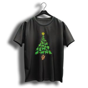 Christmas Tree Catmas Cats Kitten Pet Animal Lights T Shirt