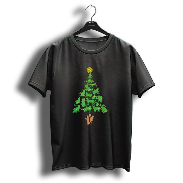 Christmas Tree Catmas Cats Kitten Pet Animal Lights T Shirt 1 t shirt 1
