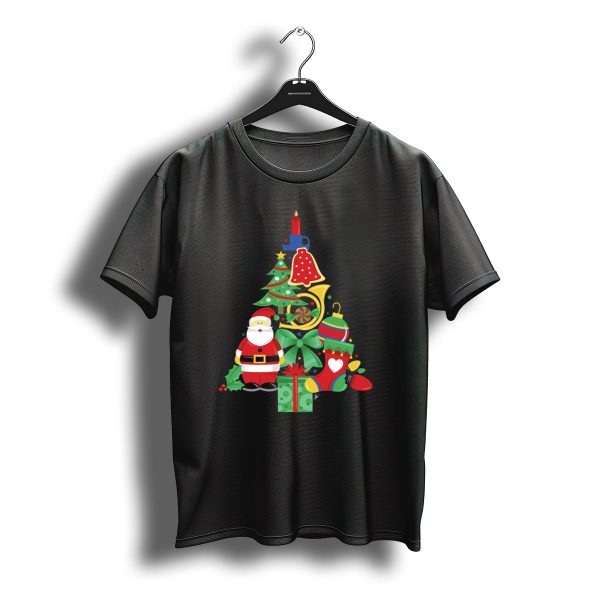 Christmas Tree Santa Bells Stocking Present T Shirt t shirt 1