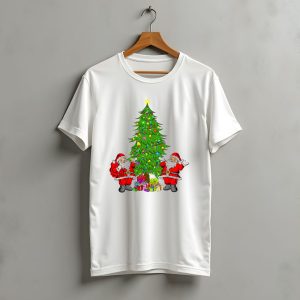 Christmas Tree Santa Claus Presents Holiday Decor T-Shirt