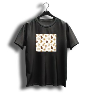 Christmas Tree Snowflakes With Gingerbread Cookies And Stars T-Shirt