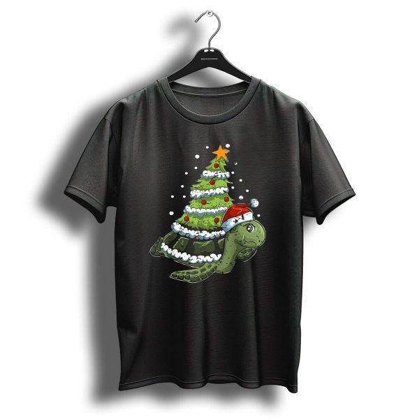 Christmas Tree Turtle In Santa Hat T Shirt 1 t shirt 1