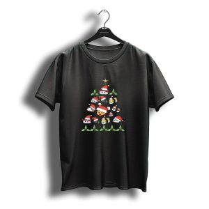 Christmas Tree With Santa Hat Sushi Rolls And Star Topper T-Shirt