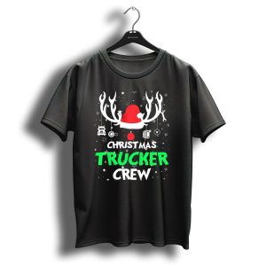 Christmas Trucker Crew Reindeer Antlers Santa Hat Wrench Tire Ornaments T Shirt