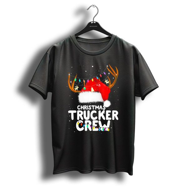 Christmas Trucker Crew Santa Hat Lights Antlers T Shirt 1 t shirt 1
